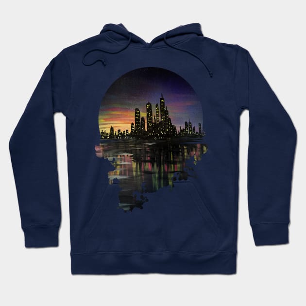 City Lights Hoodie by adamzworld